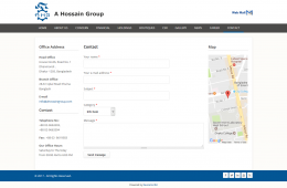 Dynamic Contact page - Professional Web Design and Development Project by Revelation BD for A Hossain Group