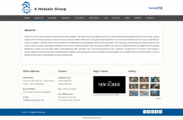 About Page - Professional Web Design and Development Project by Revelation BD for A Hossain Group