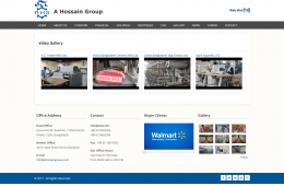 Dynamic Video gallery - Professional Web Design and Development Project by Revelation BD for A Hossain Group