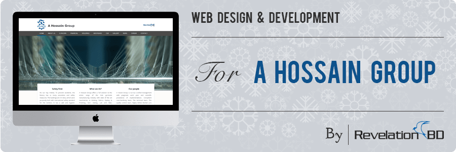 Professional Web Design and Development Project by Revelation BD for A Hossain Group